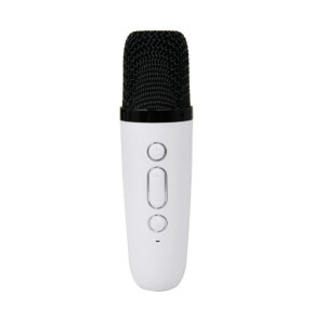 PARTY Enceinte Bluetooth 5.1 avec 2 Micro karaoké Sans Fil Modèle Party Btmic 15W Blanc