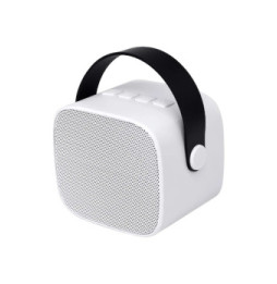 PARTY Enceinte Bluetooth 5.1 avec 2 Micro karaoké Sans Fil Modèle Party Btmic 15W Blanc