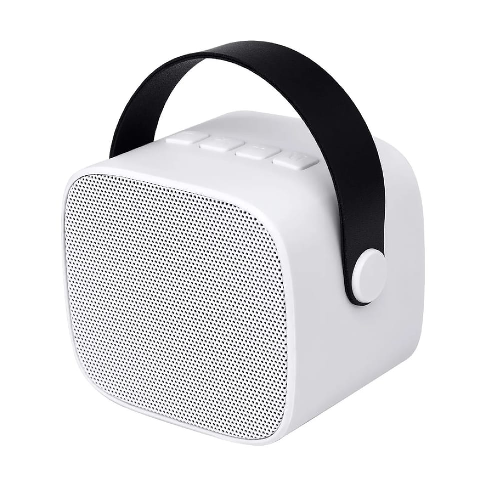 PARTY Enceinte Bluetooth 5.1 avec 2 Micro karaoké Sans Fil Modèle Party Btmic 15W Blanc — image 4