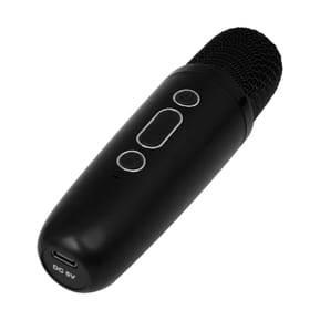 PARTY Enceinte Bluetooth 5.1 avec 2 Micro karaoké Sans Fil Modèle Party Btmic 15W Noir — image 3