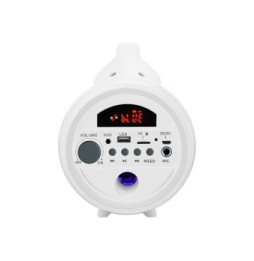 PARTY Enceinte Sans Fil Lumineuse Modèle Party Bluetooth 5.0 50W avec Poignée Blanc