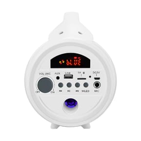 PARTY Enceinte Sans Fil Lumineuse Modèle Party Bluetooth 5.0 50W avec Poignée Blanc — image 2