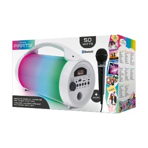 PARTY Enceinte Sans Fil Lumineuse Modèle Party Bluetooth 5.0 50W avec Poignée Blanc — image 4