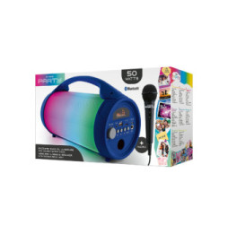 PARTY Enceinte Sans Fil Lumineuse Modèle Party Bluetooth 5.0 50W avec Poignée Bleu