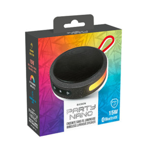 PARTY Enceinte Sans Fil Lumineuse Modèle Party Nano Bluetooth 5.0 IPX5 15W Noir