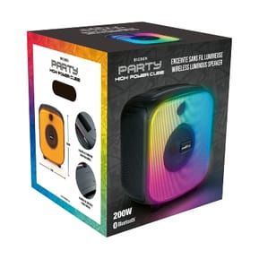 PARTY Enceinte Sans Fil Modèle Party Cube Bluetooth 5.3 avec Effets Lumineux TWS 200W Noir — image 3