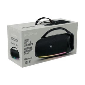 PARTY Enceinte Sans Fil Modèle Party MS4 avec Effets Lumineux 100W Noir — image 4