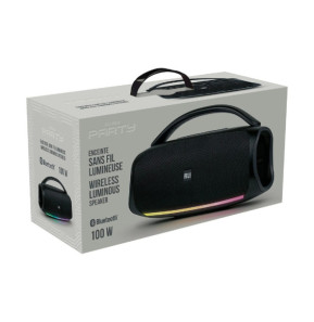 PARTY Enceinte Sans Fil Modèle Party MS4 avec Effets Lumineux 100W Noir