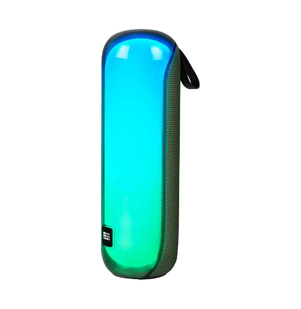 PARTY Enceinte Sans Fil Modèle Party Tube Bluetooth 5.3 avec Effets Lumineux 30W Vert
