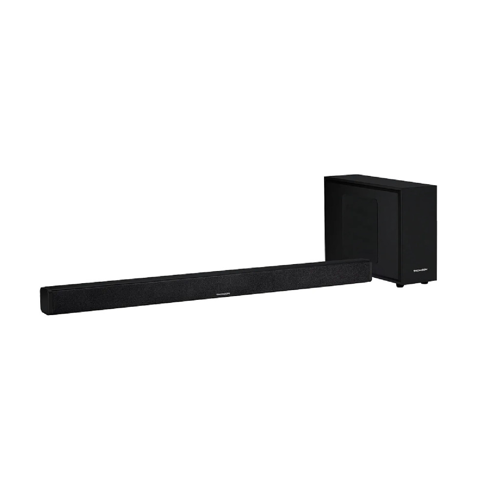 THOMSON Barre de Son Sans Fil Modèle SB250BT avec Caisson de Basses 200W Noir