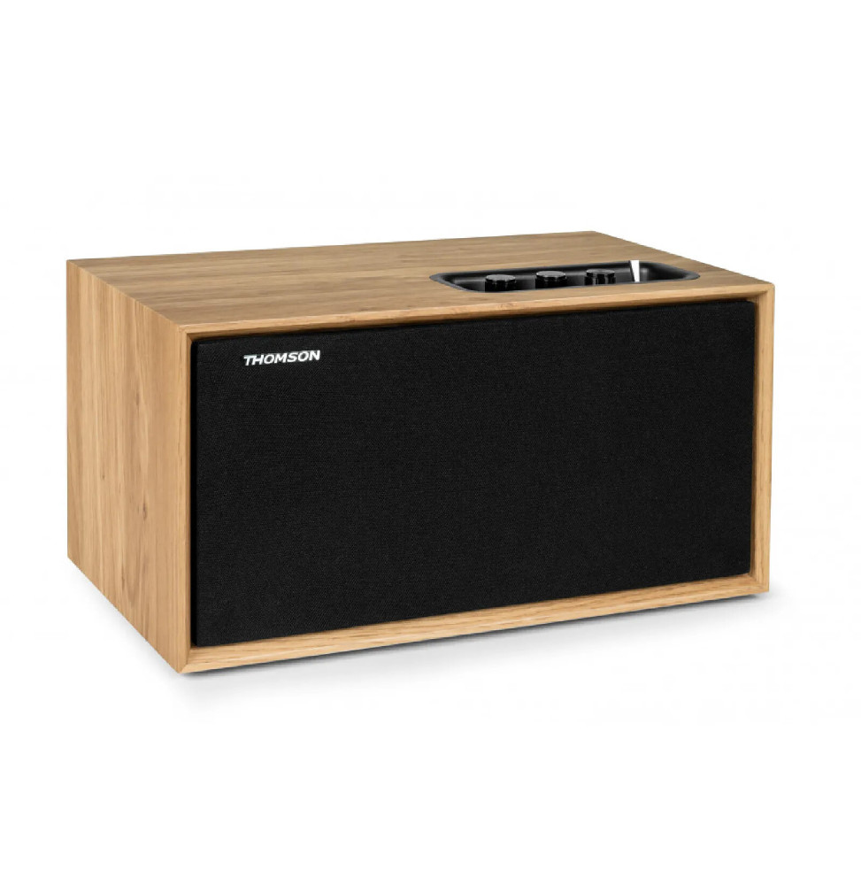 Thomson WS502 - Enceinte Bluetooth résidentielle - Bluetooth 5.0 - 100W - Façade amovible - Bois