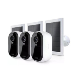 Arlo Essential 2K Outdoor + paneau solaire - Blanc (x 3)