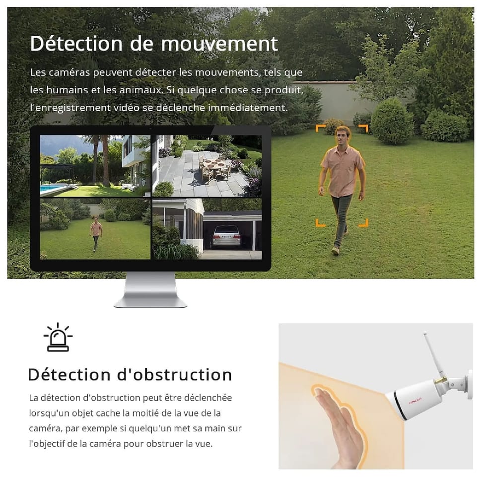 Foscam - Caméra IP 3MP pour kit de vidéosurveillance FI9911W — image 4