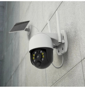 Foscam - Caméra IP Wi-Fi dôme motorisée 4MP sur batterie et panneau solaire B4