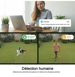 Foscam - Caméra IP Wi-Fi dôme PTZ 2MP - SD2X