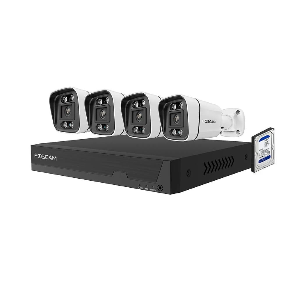Foscam - Kit vidéosurveillance IP 4 caméras FN9108E-B4-2T — image 1