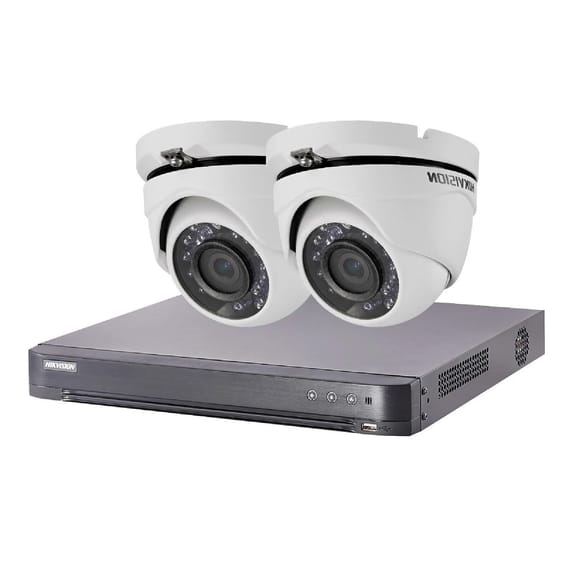 Hikvision - Kit vidéo surveillance Turbo HD 2 caméras dôme