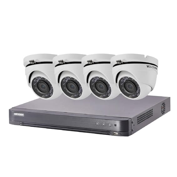 Hikvision - Kit vidéo surveillance Turbo HD 4 caméras dôme