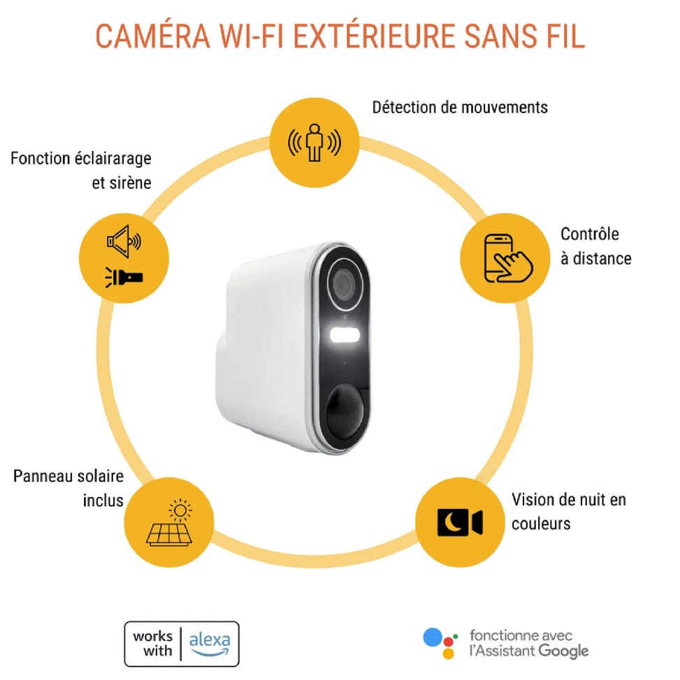 Camini Air 2 Solar - Caméra Wi-Fi d’extérieur sans fil avec panneau solaire — image 2