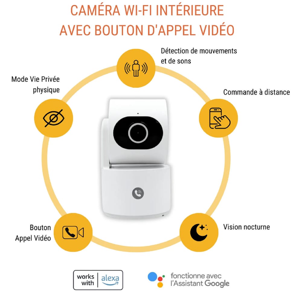 Konyks Camini Care 2 - Caméra de Surveillance intérieure WiFi — image 2