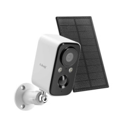 LinQ Caméra de surveillance avec Panneau solaire 1.5W Détection PIR Mode nocturne Rotatif Étanche IP65