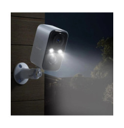 LinQ Caméra de surveillance avec Panneau solaire 1.5W Détection PIR Mode nocturne Rotatif Étanche IP65