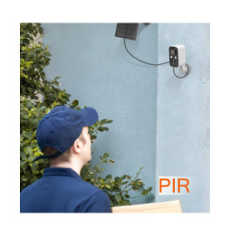 LinQ Caméra de surveillance avec Panneau solaire 1.5W Détection PIR Mode nocturne Rotatif Étanche IP65