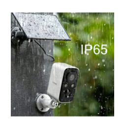LinQ Caméra de surveillance avec Panneau solaire 1.5W Détection PIR Mode nocturne Rotatif Étanche IP65