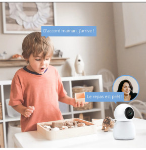 METRONIC - Caméra rotative 360° intelligente Wi-Fi intérieure