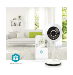 Nedis Caméra de Surveillance Intérieure Intelligente Full HD 1080p SmartLife Blanc