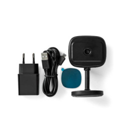 Nedis Caméra de surveillance Intérieure Intelligente Full HD 1080p Vision Nocturne Noir