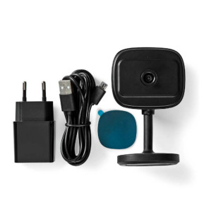 Nedis Caméra de surveillance Intérieure Intelligente Full HD 1080p Vision Nocturne Noir
