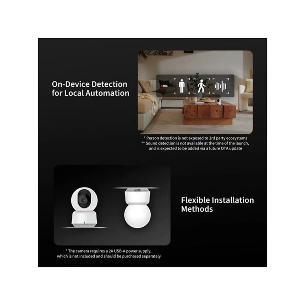 Aqara Caméra de Surveillance Modèle E1 2K avec Détection IA Blanc — image 5