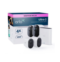 Arlo Ultra 2 Security System 2 Camera Kit - Blanc (VMS5240)