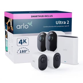 Arlo Ultra 2 Security System 2 Camera Kit - Blanc (VMS5240) — image 2