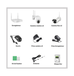 Daewoo Kit Vidéo Surveillance 8 canaux NVR504