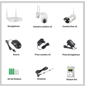 Daewoo Kit Vidéo Surveillance 8 canaux NVR504