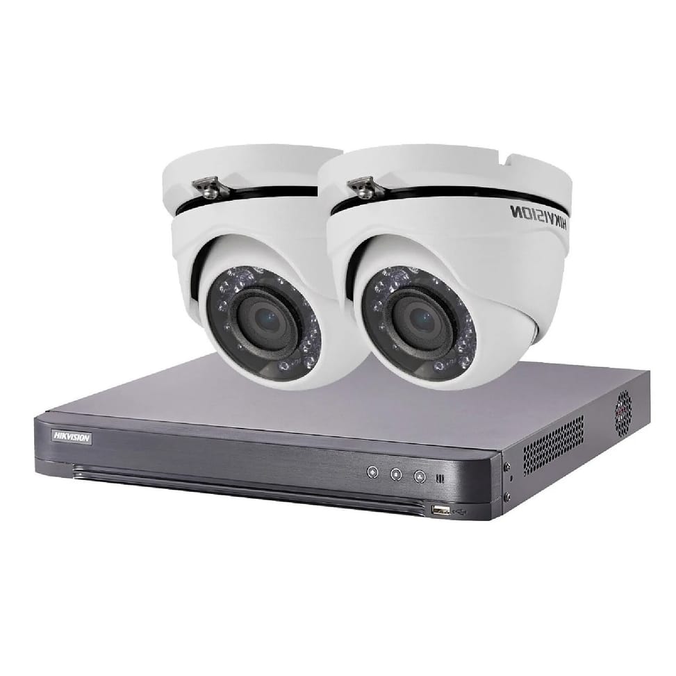 Hikvision - HIK-2DOM-THD-002 - Kit vidéo surveillance Turbo HD 2 caméras dôme — image 1