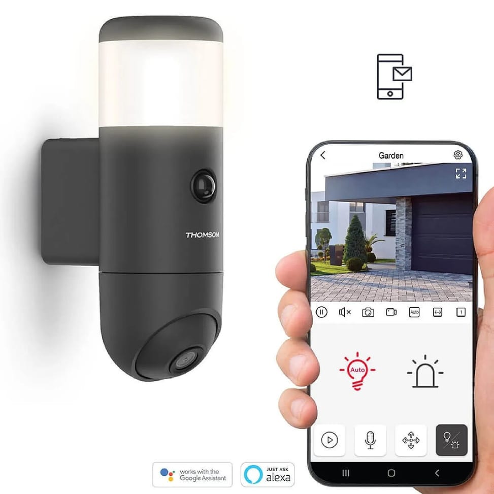 Thomson - Caméra motorisée extérieure avec lampe intégrée — image 2