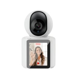 XO Caméra de Surveillance Connectée WiFi avec Écran Ful HD Rotation 350° Blanc