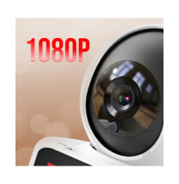 XO Caméra de Surveillance Connectée WiFi avec Écran Ful HD Rotation 350° Blanc