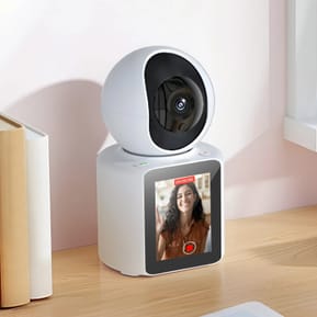 XO Caméra de Surveillance Connectée WiFi avec Écran Ful HD Rotation 350° Blanc — image 4