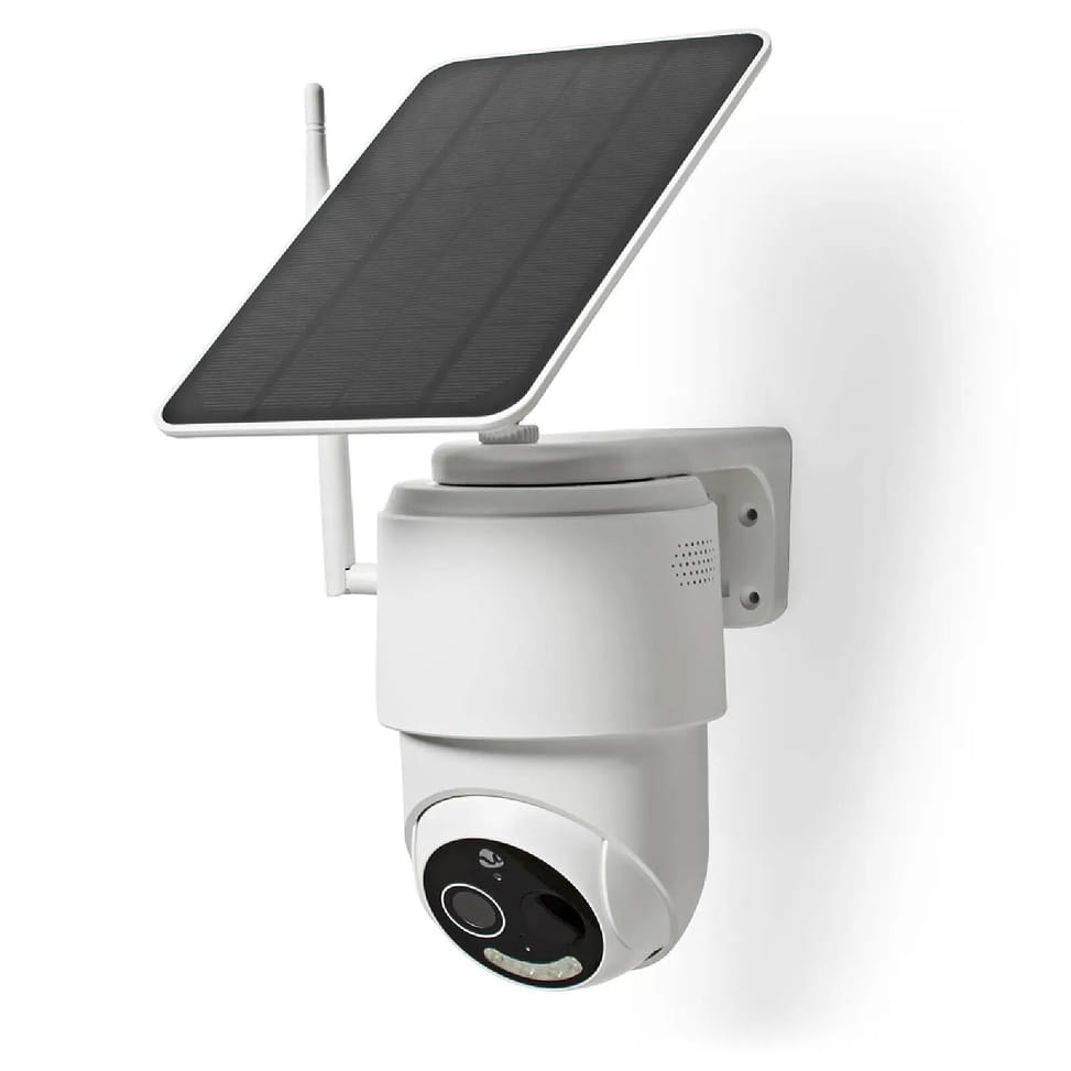 Nedis Caméra de Surveillance Extérieur Intelligente Full HD 1080p avec Panneau Solaire Blanc — image 2
