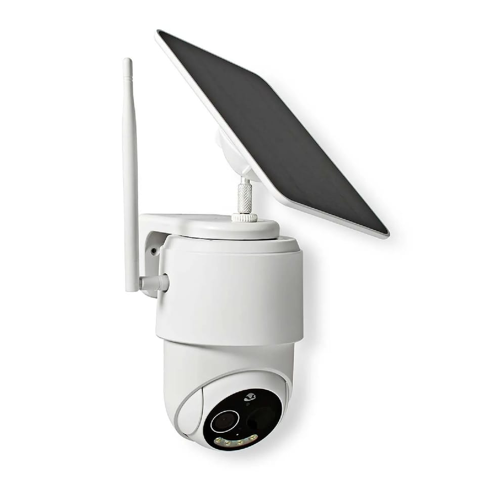 Nedis Caméra de Surveillance Extérieur Intelligente Full HD 1080p avec Panneau Solaire Blanc — image 3