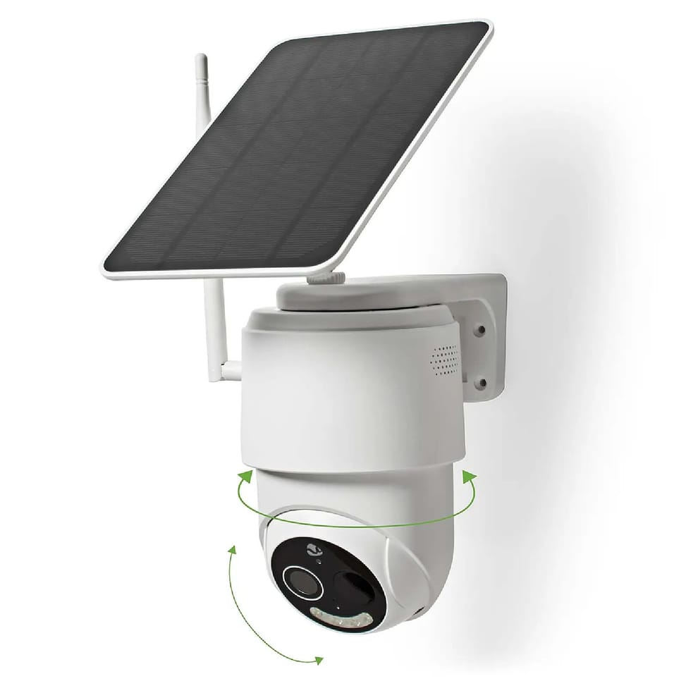 Nedis Caméra de Surveillance Extérieur Intelligente Full HD 1080p avec Panneau Solaire Blanc — image 4