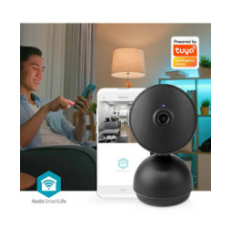 Nedis Caméra de surveillance Intelligente Full HD 1080p avec Base en Forme de Dôme Noir