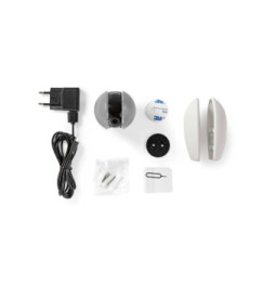 Nedis Caméra de surveillance Intelligente Full HD 1080p avec Caches Détachables Gris