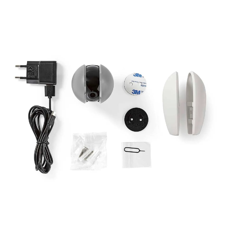 Nedis Caméra de surveillance Intelligente Full HD 1080p avec Caches Détachables Gris — image 5