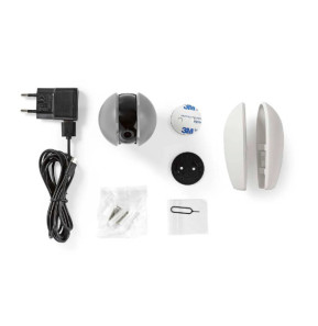 Nedis Caméra de surveillance Intelligente Full HD 1080p avec Caches Détachables Gris