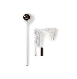 Nedis Caméra de surveillance Intérieure Intelligente Full HD 1080p Ajustable Blanc